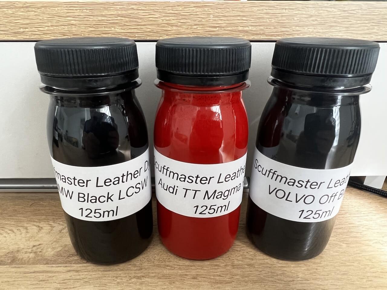 TVR SCUFFMASTER LEATHER DYE 125ml BOTTLE